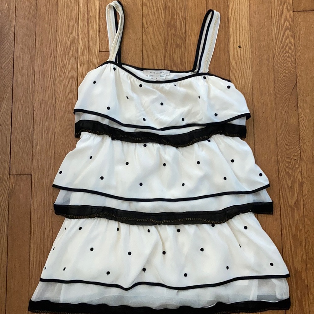 Marc Jacobs Polka Dot Chain Ruffle Dress size 4